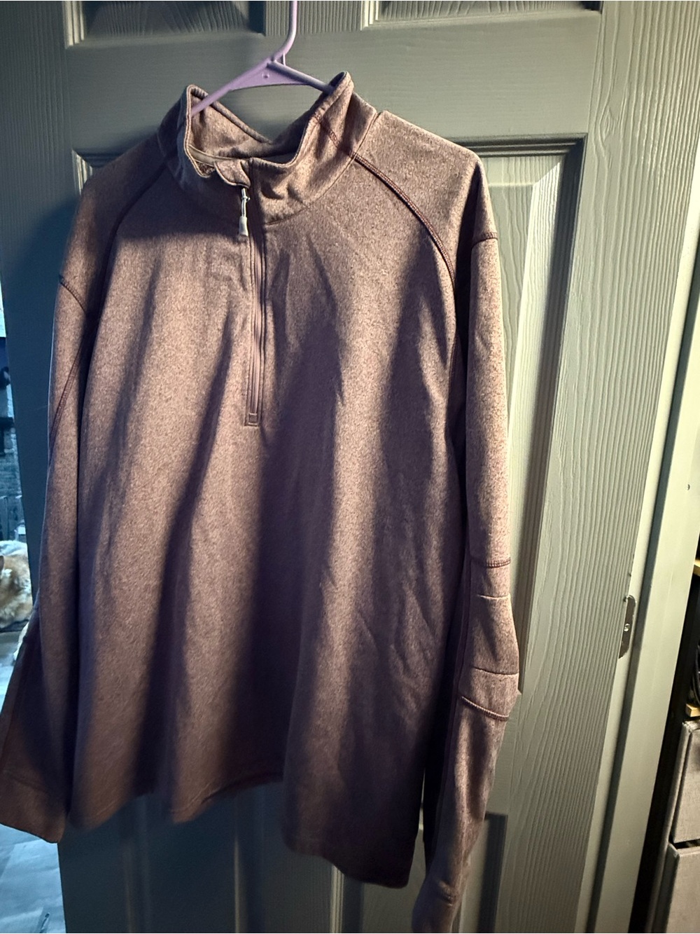 Quarter-Zip Men's Sweater in Taupe